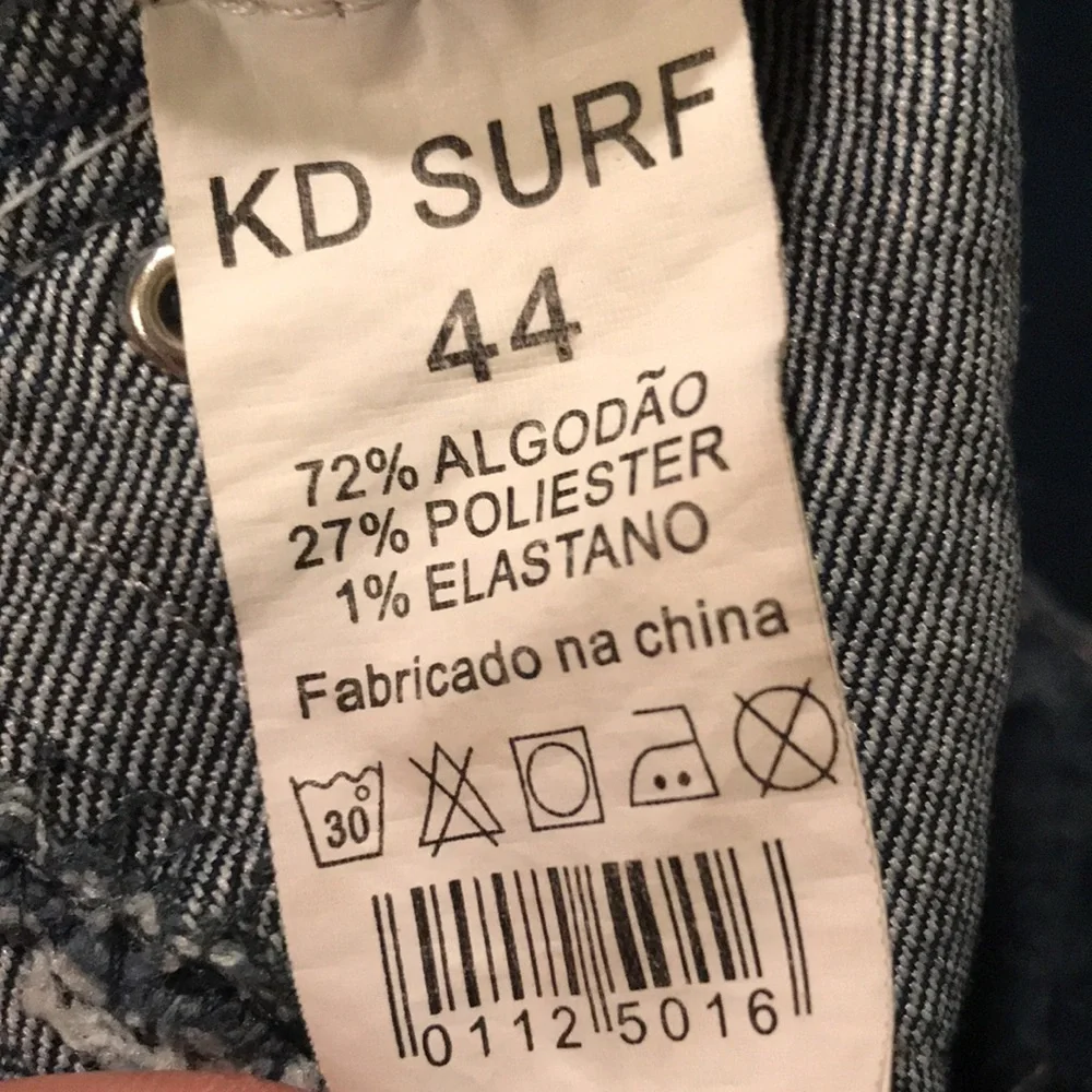 KD Surf Y2K Stretch Dark Wash Blue Denim Shorts With Black Crystal Cut Buttons